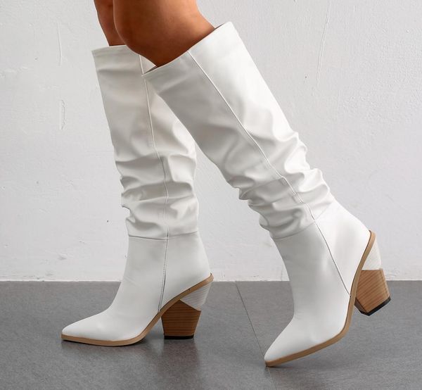 smirnova 2020 new pleated slim knee high boots pointed toe winter boots pu leather autumn winter female shoes, Black
smirnova 2020 new pleated slim knee high boots pointed toe winter boots pu leather autumn winter female shoes, Black