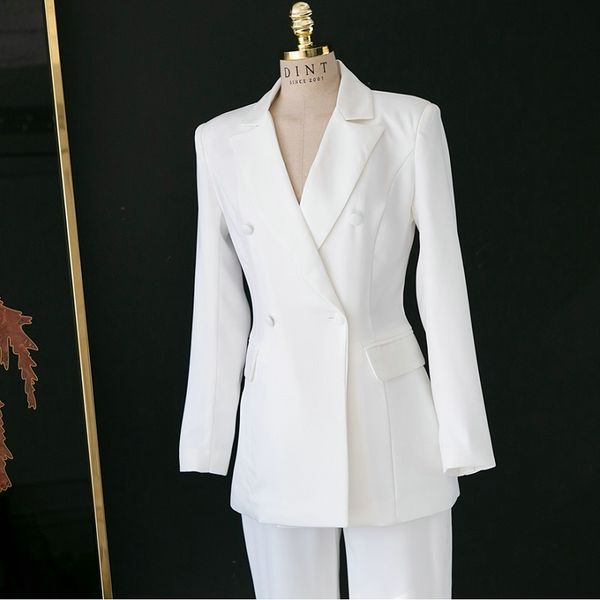 new black white pant suits women casual office uniform styles ladies elegant pant suits business formal work wear 2 pc set, White;black
new black white pant suits women casual office uniform styles ladies elegant pant suits business formal work wear 2 pc set, White;black