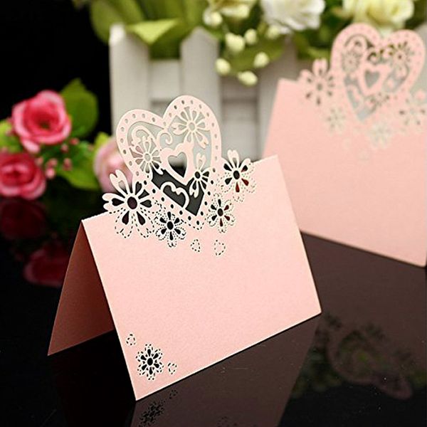 50pcs hollow out love heart shape table name place cards decor wedding party invite cards decoration favor
50pcs hollow out love heart shape table name place cards decor wedding party invite cards decoration favor