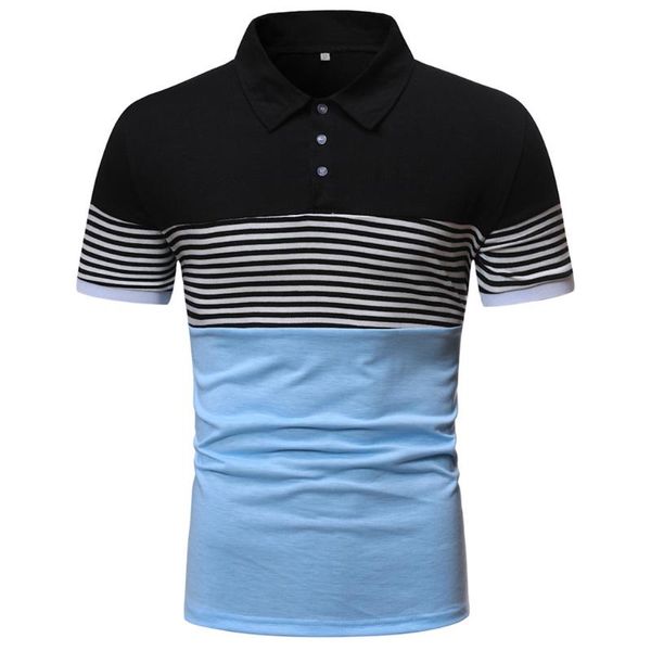 2020 brand casual luxury plus size stripe short sleeve shirt men stitching social dress shirts mens fashion slim fit jersey, White;black
2020 brand casual luxury plus size stripe short sleeve shirt men stitching social dress shirts mens fashion slim fit jersey, White;black