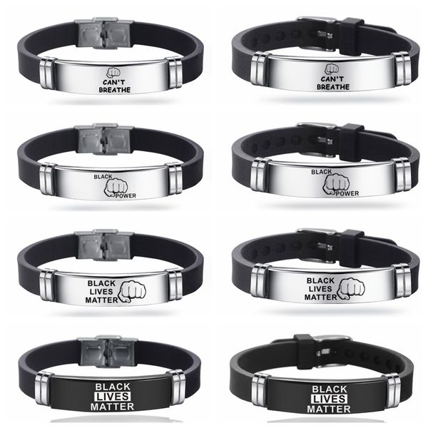stainless steel silicone punk bracelet for men black lives matter i can't breathe bracelet adjustable trendy wristband bracelet jewelry
stainless steel silicone punk bracelet for men black lives matter i can't breathe bracelet adjustable trendy wristband bracelet jewelry