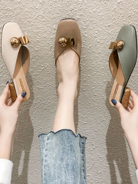 baotou half slippers female 2020 new fashion wear muller slippers thick with ins tide sandals lazy women's shoes, Black
baotou half slippers female 2020 new fashion wear muller slippers thick with ins tide sandals lazy women's shoes, Black