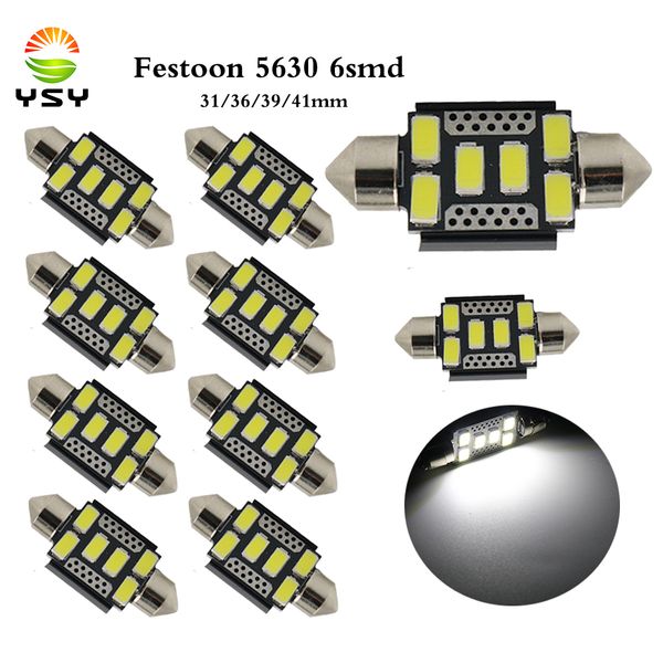 ysy 10pcs c5w festoon 31mm 36mm 39mm 41mm c5w led festoon 5630 6 led smd 12v auto interior reading white bulbs dome lamps
ysy 10pcs c5w festoon 31mm 36mm 39mm 41mm c5w led festoon 5630 6 led smd 12v auto interior reading white bulbs dome lamps