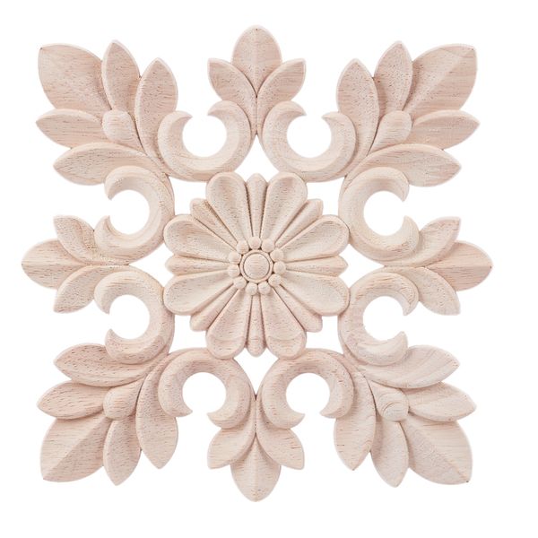 1x rubber wood carved floral decal craft onlay applique furniture diy decor #c:20*20cm 
1x rubber wood carved floral decal craft onlay applique furniture diy decor #c:20*20cm