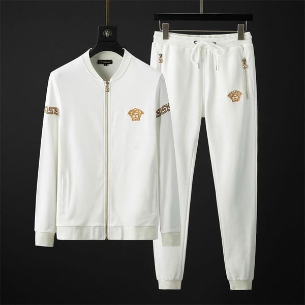 mens stylist spring hip hop tracksuits high-end luxurious designer cardigan pants 2pcs clothing sets running medusa tracksuits, Gray
mens stylist spring hip hop tracksuits high-end luxurious designer cardigan pants 2pcs clothing sets running medusa tracksuits, Gray