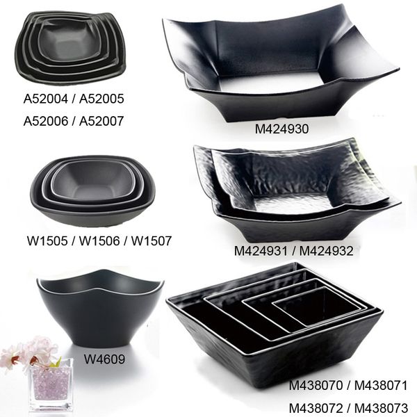 melamine dinnerware black frost square bowl japanese restaurant melamine dinner plate ktv snack bowl a5 melamine tableware