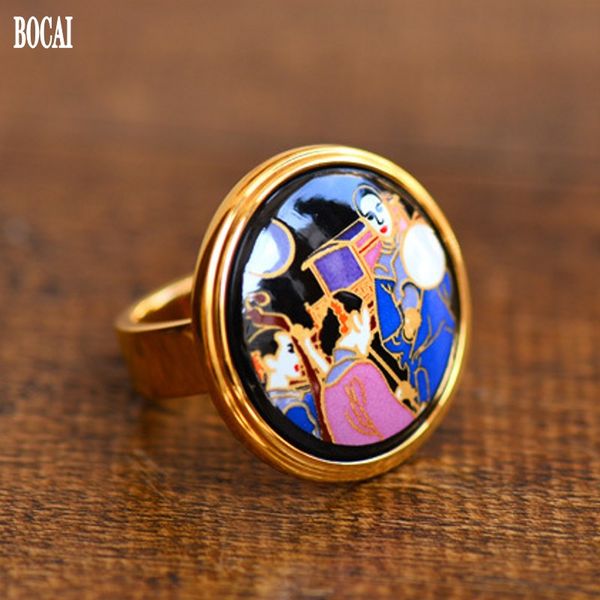 2020 new accessories 26mm round cloisonne ring for woman fashion enamel color woman ring spring river flower moon night series, Golden;silver
2020 new accessories 26mm round cloisonne ring for woman fashion enamel color woman ring spring river flower moon night series, Golden;silver