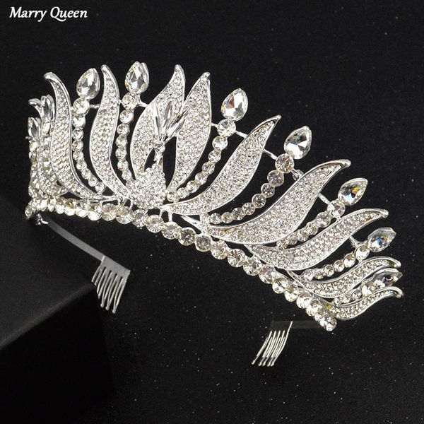marry queen luxury new bride rhinestone crown girl hair comb silver color hair accessories fashion handmade wedding head jewelry, Golden;white
marry queen luxury new bride rhinestone crown girl hair comb silver color hair accessories fashion handmade wedding head jewelry, Golden;white