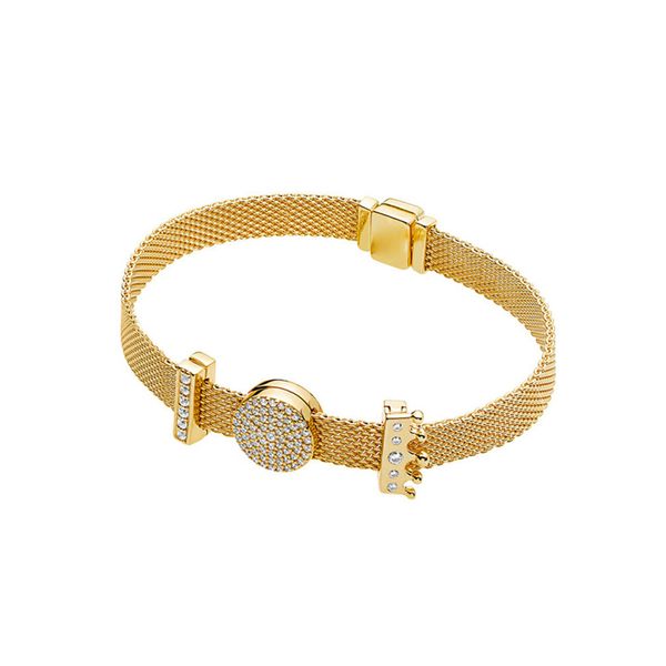 bbee shining gold crown watch chain 925 sterling silver jewelry diy beaded bracelet bangle charm for pandora female gift, Golden;silver 
bbee shining gold crown watch chain 925 sterling silver jewelry diy beaded bracelet bangle charm for pandora female gift, Golden;silver