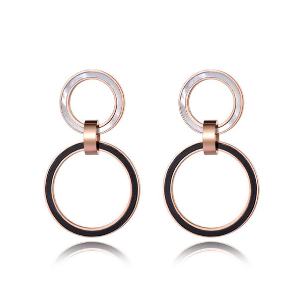 stud white shell & black acrylic double circle stainless steel earrings rose gold handmade ear jewelry for women je19011, Golden;silver
stud white shell & black acrylic double circle stainless steel earrings rose gold handmade ear jewelry for women je19011, Golden;silver