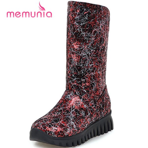 memunia new arrive 2018 flat with mid calf boots autumn winter round toe high heel boots fashion slip on women size 33-43, Black
memunia new arrive 2018 flat with mid calf boots autumn winter round toe high heel boots fashion slip on women size 33-43, Black