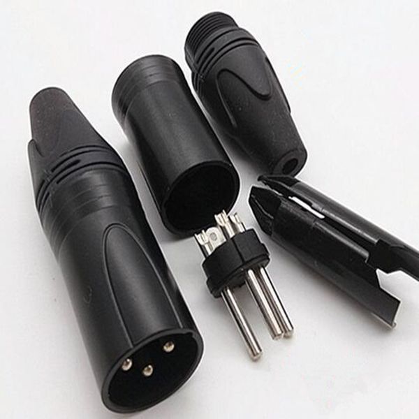 10pcs/lot 3 pin black gold plated microphone plug for neutrik ys xlr male socket with copper corej
10pcs/lot 3 pin black gold plated microphone plug for neutrik ys xlr male socket with copper corej