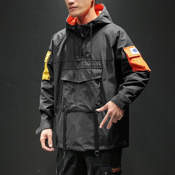 fashion solid color harajuku men's jacket 2019 autumn packet decoration hoodies male streetwear casual men sport clothes, Black;brown
fashion solid color harajuku men's jacket 2019 autumn packet decoration hoodies male streetwear casual men sport clothes, Black;brown