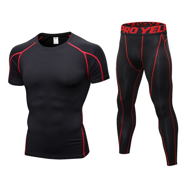 men's compression running sets jogging suits clothes sports set elastic t shirt and pants gym fitness workout tights clothing, Black;blue
men's compression running sets jogging suits clothes sports set elastic t shirt and pants gym fitness workout tights clothing, Black;blue