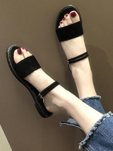 sandals female 2020 summer new fashion wild simple open-toe flat shoes students two wear slippers, Black
sandals female 2020 summer new fashion wild simple open-toe flat shoes students two wear slippers, Black