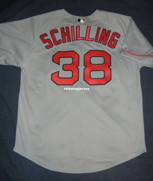 retro #38 curt schilling russell boston grey jersey mens stitched baseball jerseys, Black;blue
retro #38 curt schilling russell boston grey jersey mens stitched baseball jerseys, Black;blue