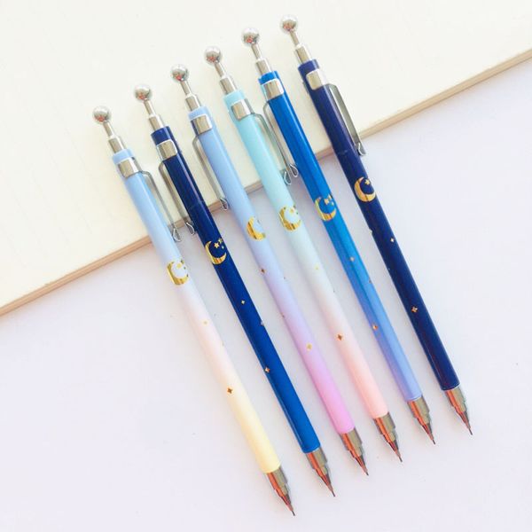 2pcs/lot 0.5mm cute moon starry sky mechanical pencils lovely dots tower automatic pen for kid school supplies stationery, Blue;orange
2pcs/lot 0.5mm cute moon starry sky mechanical pencils lovely dots tower automatic pen for kid school supplies stationery, Blue;orange