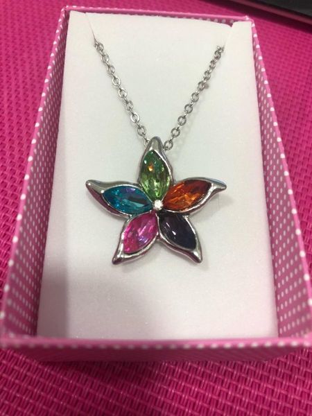 austrian crystal bauhinia five leaf leaves pendant necklace fashion jewelry accessories drop shipping lover gift girl women, Silver
austrian crystal bauhinia five leaf leaves pendant necklace fashion jewelry accessories drop shipping lover gift girl women, Silver