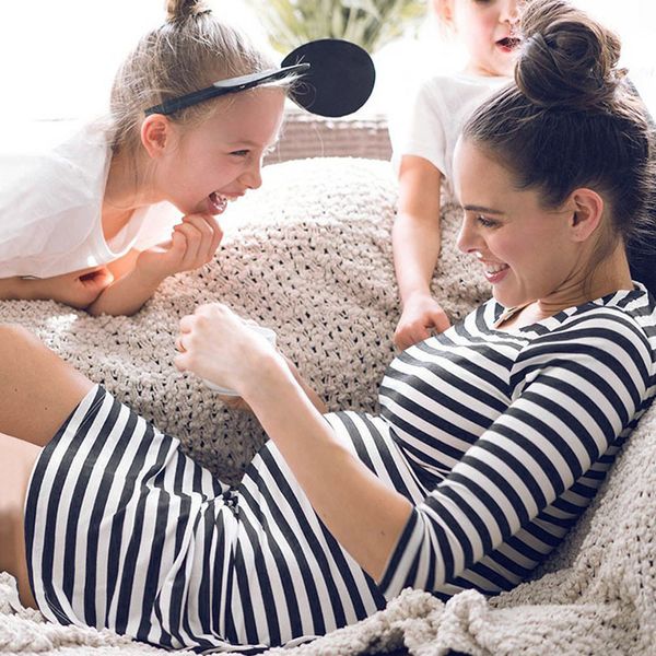 women striped pregnant nursing baby for maternity multifunctionl dress clothing, White
women striped pregnant nursing baby for maternity multifunctionl dress clothing, White