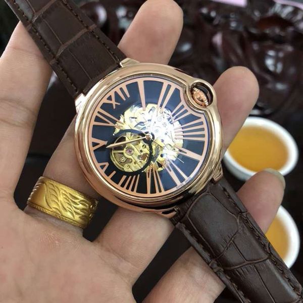 mens watches 43mm dial genuine leather strap mechanical automatic wristwatches for men's valentine gift dropshipping, Slivery;brown
mens watches 43mm dial genuine leather strap mechanical automatic wristwatches for men's valentine gift dropshipping, Slivery;brown