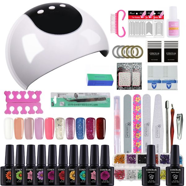 nail set gel nail 24w uv lamp dryer manicure set 10pcs gel polish soak off manicure polish kit for salons
nail set gel nail 24w uv lamp dryer manicure set 10pcs gel polish soak off manicure polish kit for salons