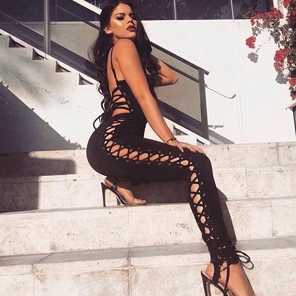 feditch 2019 new women jumpsuit bandage lace up rompers club wear backless fashion lady overalls macacao jeminino y19060501, Black;gray
feditch 2019 new women jumpsuit bandage lace up rompers club wear backless fashion lady overalls macacao jeminino y19060501, Black;gray
