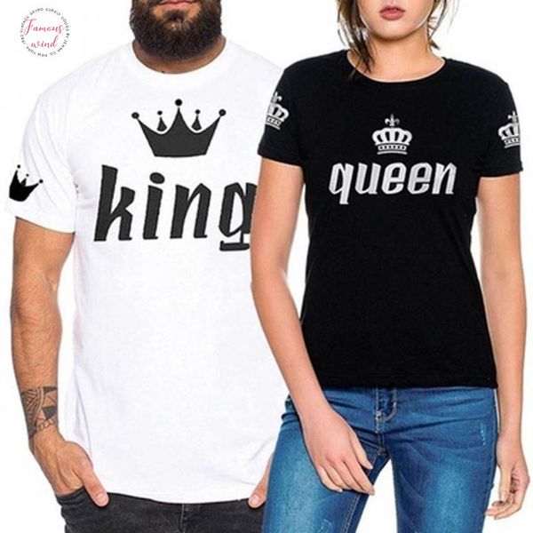 king queen письмо корона печать футболка с коротким рукавом пара o шея свободные тенниска 2020 лето женщины майка топы camisetas mujer, White
king queen письмо корона печать футболка с коротким рукавом пара o шея свободные тенниска 2020 лето женщины майка топы camisetas mujer, White