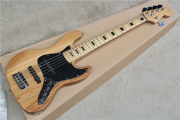 Factory Custom 5 Strings Natural Wood Color Electric Bass Guitar,Chrome Hardwares,Maple Fingerboard,Ash Body
Factory Custom 5 Strings Natural Wood Color Electric Bass Guitar,Chrome Hardwares,Maple Fingerboard,Ash Body