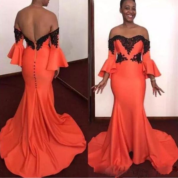 simple off the shoulder long mermaid prom dresses 2020 new ruffles sleeve sweep strain applique formal evening dress party gowns, White;black
simple off the shoulder long mermaid prom dresses 2020 new ruffles sleeve sweep strain applique formal evening dress party gowns, White;black