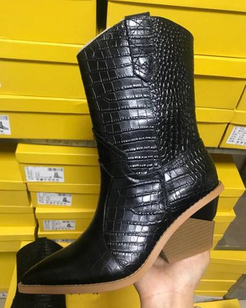 luxury new fd womens martin high heel 4cm winter snow knight alligator leather knee boots size 35-40, Black
luxury new fd womens martin high heel 4cm winter snow knight alligator leather knee boots size 35-40, Black