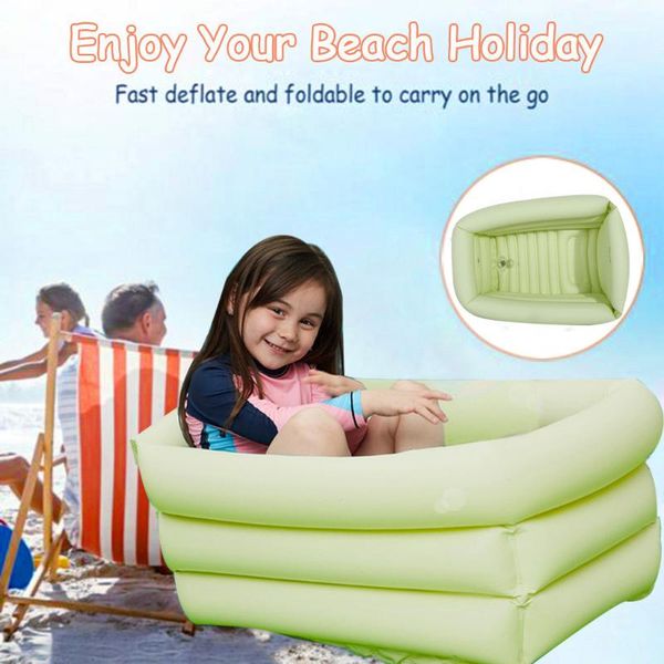 Kids Inflatable Pool Inflatable Children Swim Ocean Ball Pool Summer Rectangle Garden Party Playing Water Swimming