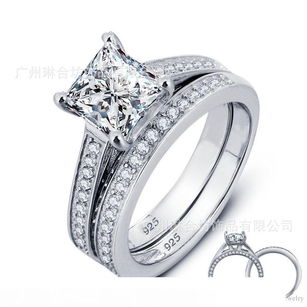 new real 925 sterling silver luxury ring set for women princess cut wedding ring sets jewe
new real 925 sterling silver luxury ring set for women princess cut wedding ring sets jewe