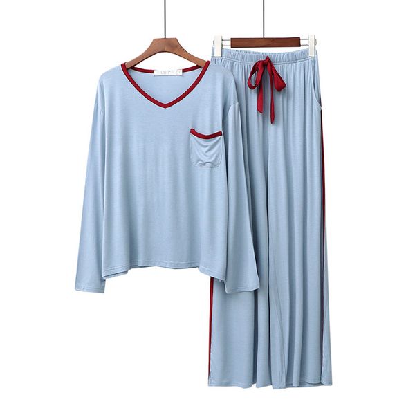v-neck casual pajamas for women loose sleepwear ladies' pyjamas female summer home clothes suit casual modal homewear, Black;red
v-neck casual pajamas for women loose sleepwear ladies' pyjamas female summer home clothes suit casual modal homewear, Black;red