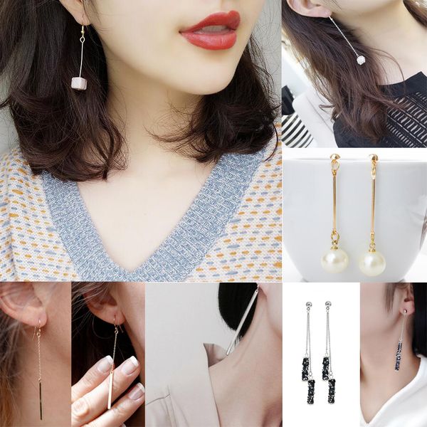 long earrings women tassel pearl hook chain sequins drop earrings dangle glamour fashion jewelry, Silver
long earrings women tassel pearl hook chain sequins drop earrings dangle glamour fashion jewelry, Silver