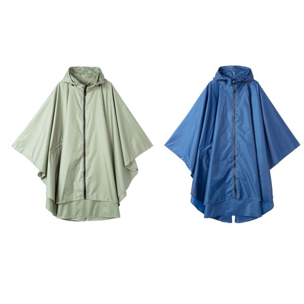 waterproof hooded rain jacket coat waterproof rain poncho, Black