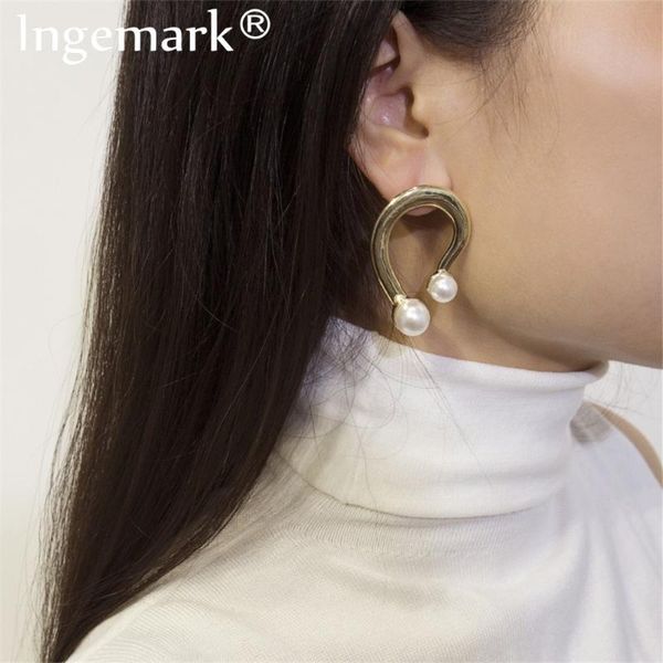 ingemark fashion imitation pearls earring accessories tiny sweet u letter shape geometric hoop earrings women cute ear jewelry, Golden
ingemark fashion imitation pearls earring accessories tiny sweet u letter shape geometric hoop earrings women cute ear jewelry, Golden