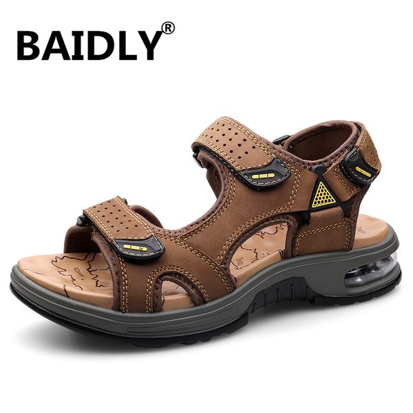summer genuine leather men's sandals handmade classic men slippers walking beach sandalias outdoor men roman sandals, Black
summer genuine leather men's sandals handmade classic men slippers walking beach sandalias outdoor men roman sandals, Black