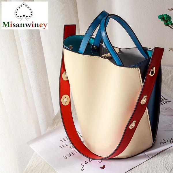 2018 new large leather women bucket bags hit color crossbody bag tote shopper bag shoulder bags female hadnbags and purse
2018 new large leather women bucket bags hit color crossbody bag tote shopper bag shoulder bags female hadnbags and purse