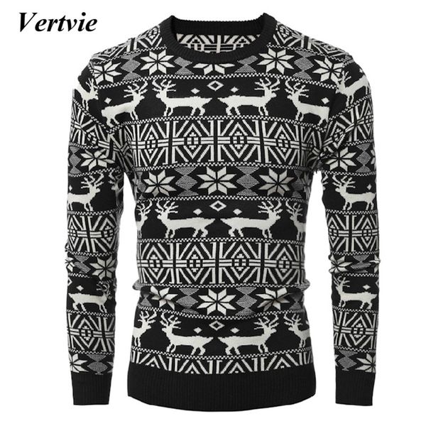 vertvie christmas warm casual men sweaters geometry deer printed slim male pullover autumn knitwear sweaters, White;black
vertvie christmas warm casual men sweaters geometry deer printed slim male pullover autumn knitwear sweaters, White;black
