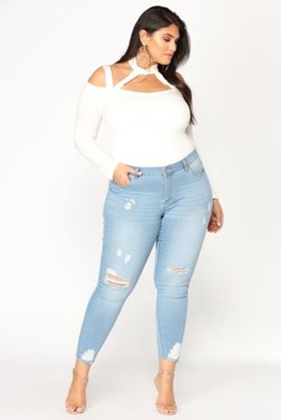 new fashion designer plus-size fashion women's jeans in europe and america elastic light blue ripped denim trousers for ladies
new fashion designer plus-size fashion women's jeans in europe and america elastic light blue ripped denim trousers for ladies