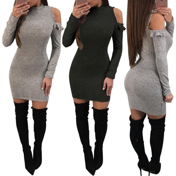 womens costume solid autumn fall winter dresses women dress ladies female, Black;gray
womens costume solid autumn fall winter dresses women dress ladies female, Black;gray