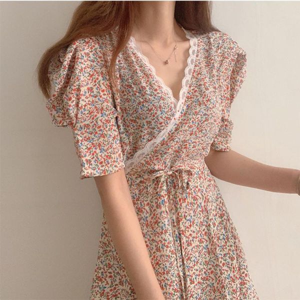 korean summer women long dress elegant puff sleeve v-neck lace trim high waist sashes casual beach party vestidos mujer robe, Black;gray
korean summer women long dress elegant puff sleeve v-neck lace trim high waist sashes casual beach party vestidos mujer robe, Black;gray