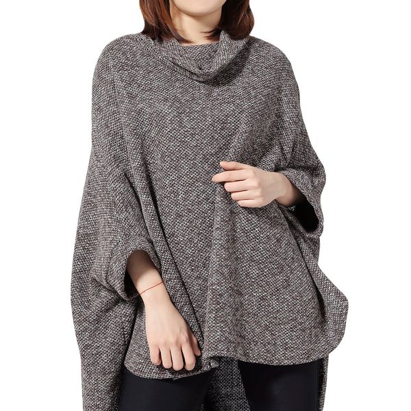 knitted turtleneck cloak sweater women camel casual autumn winter streetwear ponchos women sweater pullover vintage capes coat, White;black
knitted turtleneck cloak sweater women camel casual autumn winter streetwear ponchos women sweater pullover vintage capes coat, White;black