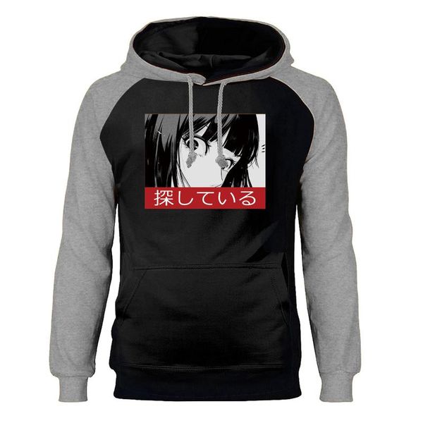 men's hoodies & sweatshirts sad japanese anime aesthetic men raglan hooded sweatshirt winter autumn fleece warm harajuku streetwear, Black
men's hoodies & sweatshirts sad japanese anime aesthetic men raglan hooded sweatshirt winter autumn fleece warm harajuku streetwear, Black