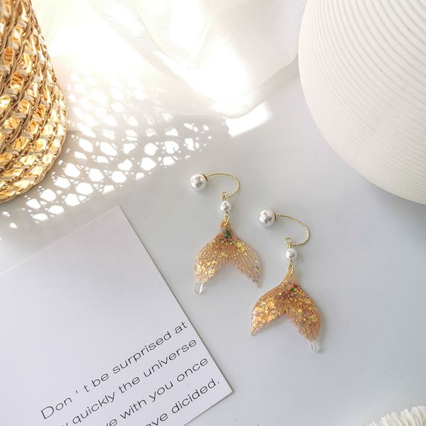 new popular dreaming whale tail decorate with sequins earrings trendy pearl ear hook party gifts pendientes oorbellen, Golden;silver
new popular dreaming whale tail decorate with sequins earrings trendy pearl ear hook party gifts pendientes oorbellen, Golden;silver