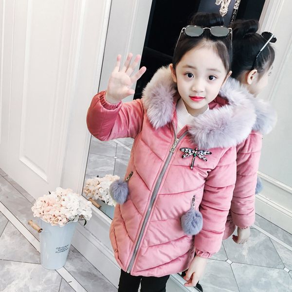 new 2018 fashion children winter velvet parkas jacket girl winter coat kids warm thick fur collar hooded long down coats 3-10y, Blue;gray
new 2018 fashion children winter velvet parkas jacket girl winter coat kids warm thick fur collar hooded long down coats 3-10y, Blue;gray