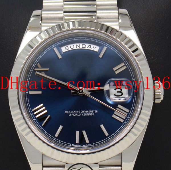 brand new men's watch president 40mm day-date 228239 18k white gold blue roman dial movement automatic mens watches, Slivery;brown
brand new men's watch president 40mm day-date 228239 18k white gold blue roman dial movement automatic mens watches, Slivery;brown