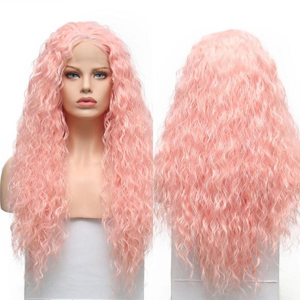synthetic wigs quinlux pink curly long wig for women cosplay costume lolita hair heat resistant fiber african lace front, Black
synthetic wigs quinlux pink curly long wig for women cosplay costume lolita hair heat resistant fiber african lace front, Black