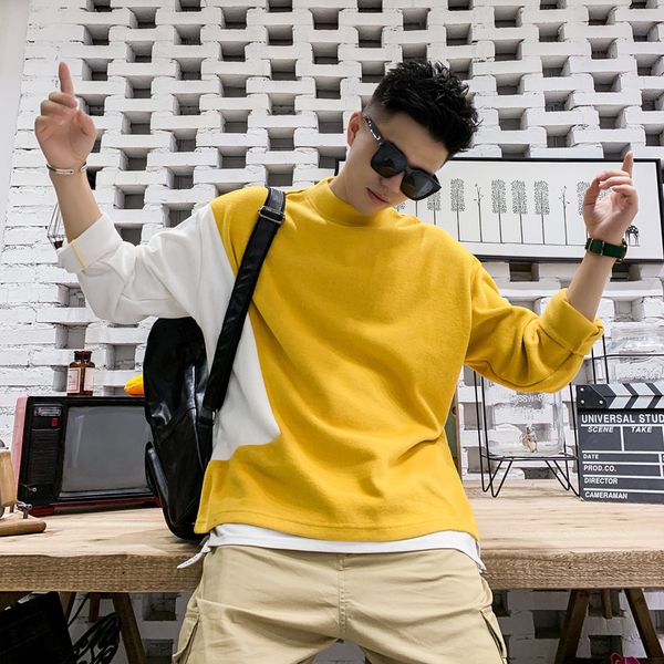 stand collar hoodies men warm fashion contrast color stitching casual knit pullover man streetwear loose long-sleeved hooded, Black
stand collar hoodies men warm fashion contrast color stitching casual knit pullover man streetwear loose long-sleeved hooded, Black