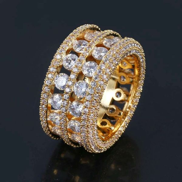 hip hop full diamonds rings with side stones for men luxury crystal ring western 18k gold plated copper zircon jewelry gifts for bf, Silver
hip hop full diamonds rings with side stones for men luxury crystal ring western 18k gold plated copper zircon jewelry gifts for bf, Silver